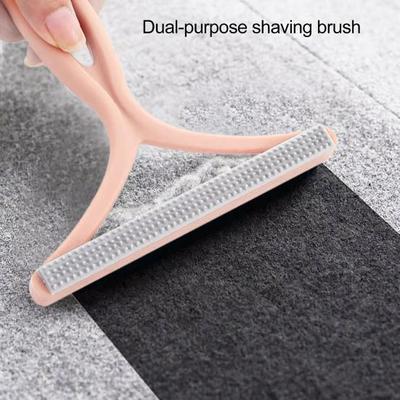 Pet Hair Wiper Brush Ergonomic Handle Anti-Slip Sofa Carpet Car Seat Cleaner Dog Cat Hair Grooming Tool