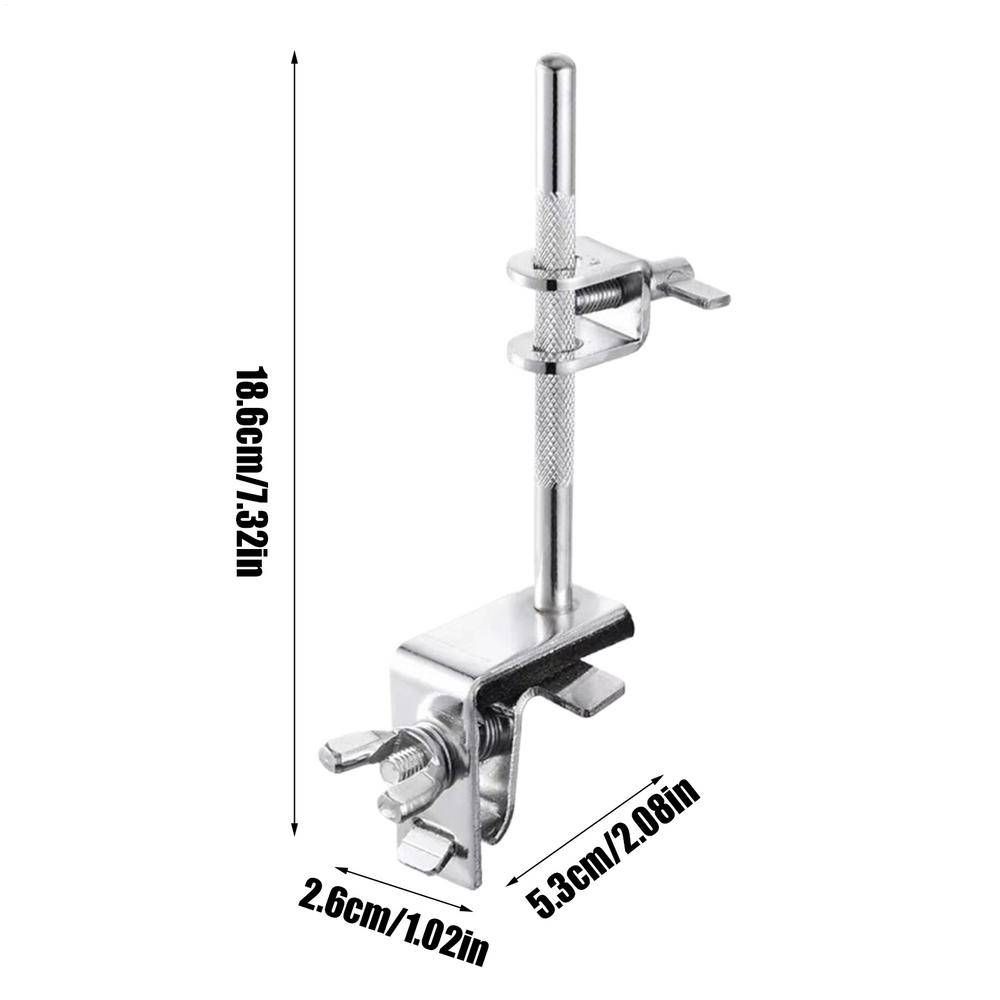 

Adjustable Drum Cowbell Mount Drum Cowbell Holder Clamp Strong Structure Instrument Accessories For Guitar Cases Bass Drum Ring срібний