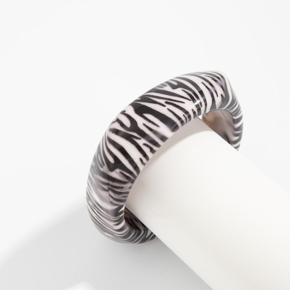 Leopardenmuster Acryl Armreif Dick Retro Handring Kreativ Unregelmäßig Breites Armband Mädchen