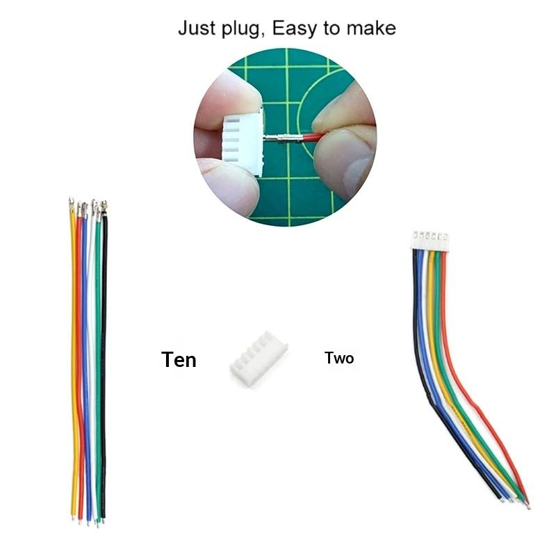 2.54mm Connector Socket Kit With Pre-Crimped 2.54mm Male And Female Cable Wire 2/3/4/5/6/7 Pin Housing JST Connector