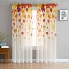 Voile Wild Flowers Autumn Thanksgiving Curtains For Bedroom Tulle Window Curtain For Living Room Sheer Curtains Blinds Drapes