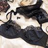 Sexy Leopard Print Women's Underwear French Ultra Thin Lace Bra Set Comfort Underwire Lingerie with High Waist Thongs