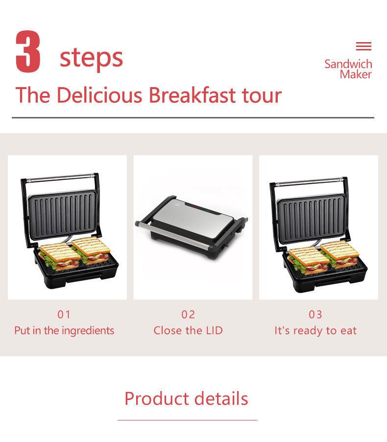 Compact Dual-Sided Pancake & Griddle Press: Multi-Function Cooker for Pancakes, Steak, Eggs, and Sandwiches