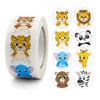 500Pcs/Roll Cartoon Animals Reward Stickers 2.5cm/1.0'' Diy Adorn Gifts Decoration Graffiti Game Art Labels Learning Rewards