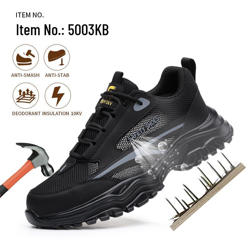 Insulated 10KV Men's Lightweight Safety Shoes: Anti-smash, Anti-puncture, Protective Electrician Footwear