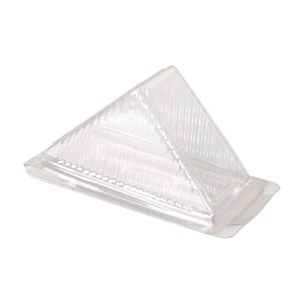 

100 Pcs Triangle Disposable Sandwich Packaging Box Integrated Lid Design Sandwich Holder Store 100pcs