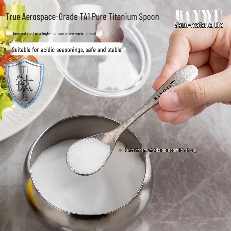 Pure Titanium Measuring Salt Spoon