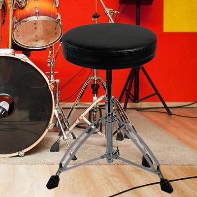 Tabouret de siège de batterie, trône de pieds antidérapant portable, tabouret rembourré pour l'exercice des musiciens