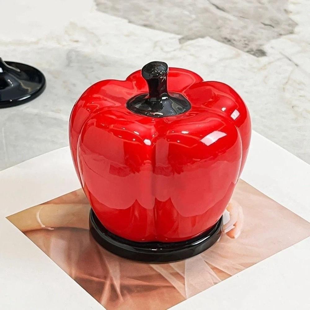 Ceramic Lantern Chili Toothpick Box Chili Thickened Chili Toothpick Case Dental Floss Storage Vegetable Shapes