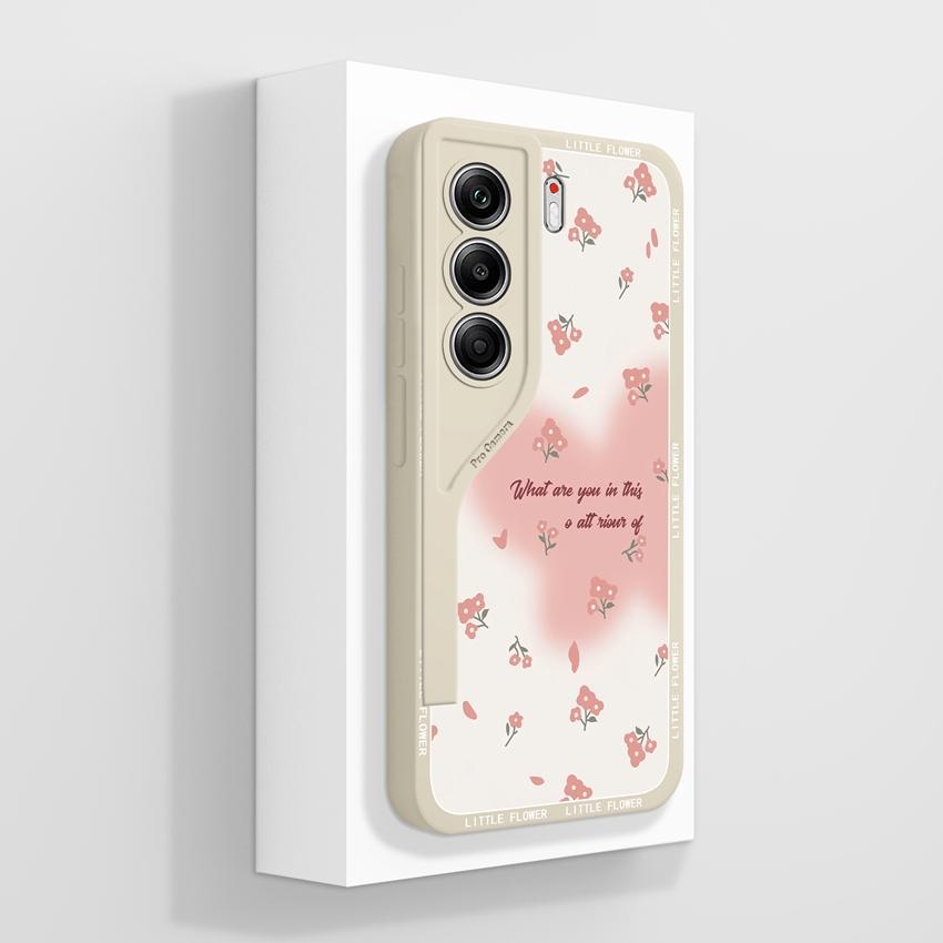 Coques For Tecno Camon 40 Pro 5G Cover Cases Fashion Graceful Flowers Patterns Smooth Liquid Silicone Anti Fall Protective Shell