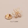 High-End No-Sew Clover Bow Brooch for Shirt Collars