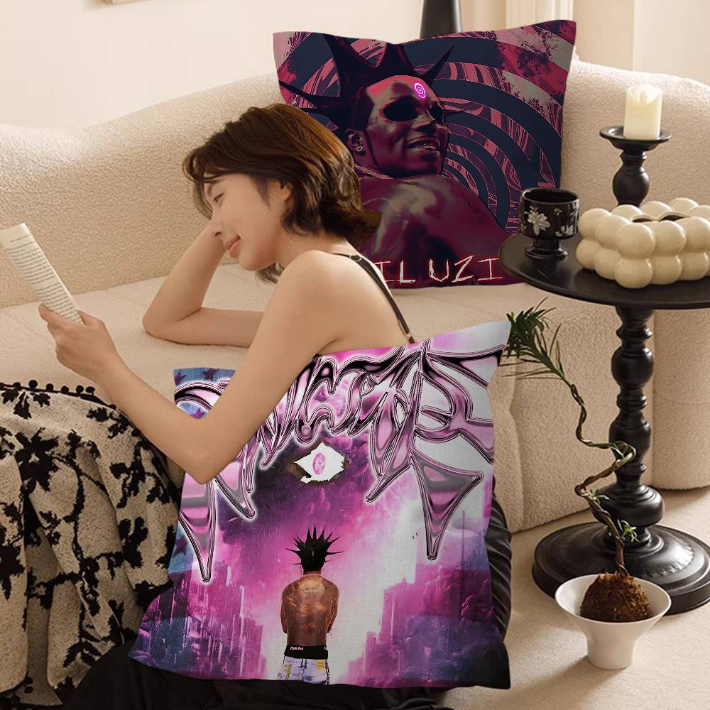 Rapper Lil Uzi Vert Pink Pillow Cushion Cover Pillowcase Living Room Sofa Home Decor Customized