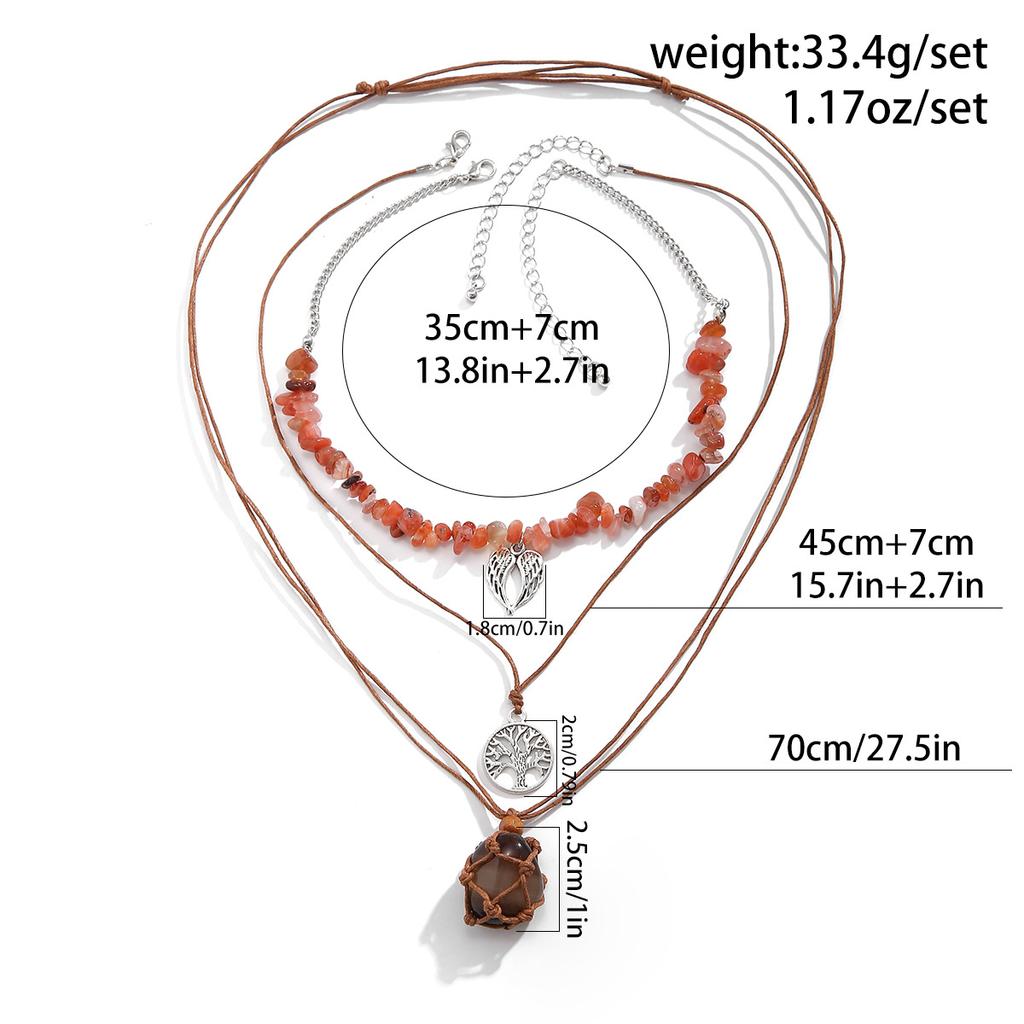 Jewelry Devil Blue Eyes Vintage Beaded Necklace Ladies Necklace Wax Thread Pull Rope Necklace