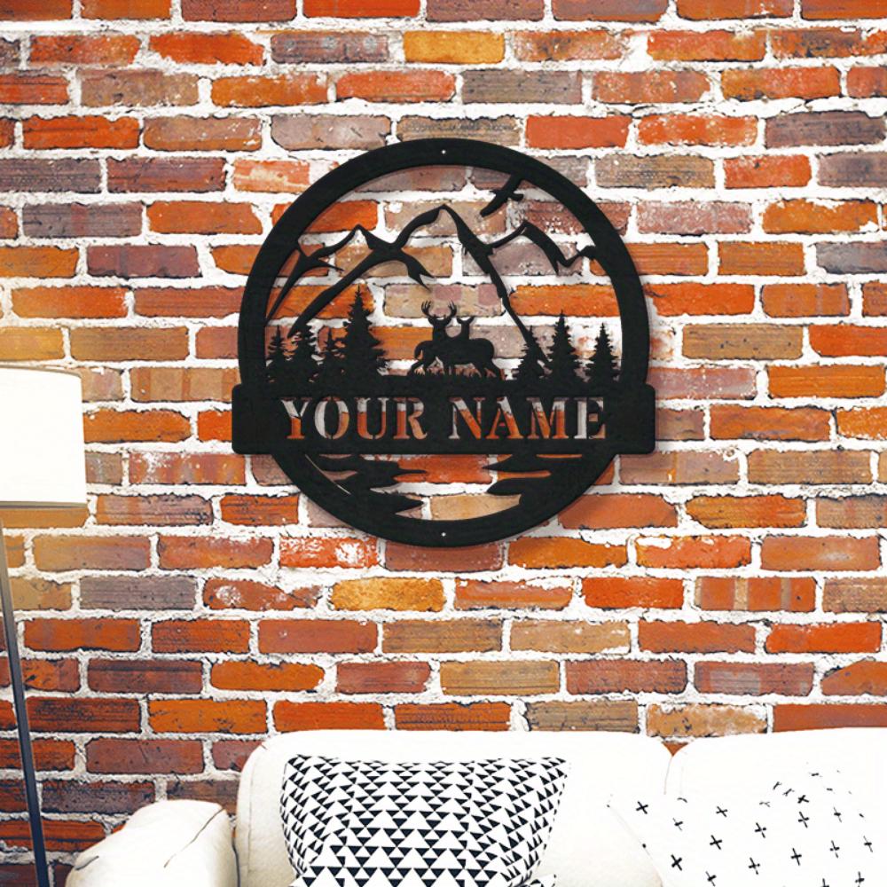 Unique Custom Metal Deer Wall Art Hunting Lodge Decor Animal Antler Home Gift