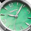 Flowery Time Solar 3 ATM Water Mineral Green [AngelHeart] Watch, Powered, Resistant, Glass, Mother-of-Pearl Dial, OAA25S-BK-PGR-AM, Women's