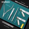 MR.GREEN Maniküre-Set, Pediküre-Sets, Nagelknipser, Werkzeuge, Edelstahl, professionelle Nagelschere, Cutter, Reiseetui-Set, 7-in-1