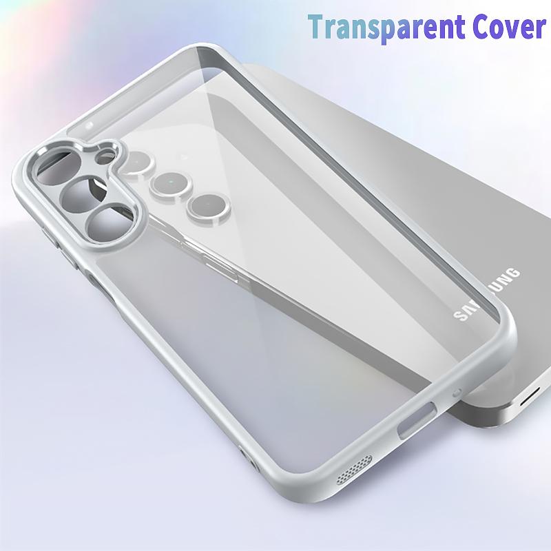 Transparent PC Soft Silicone Shockproof Case For Samsung Galaxy A54 A34 M14 M34 M54 A24 A14 4G 5G Lens Protect Clear Phone Cover