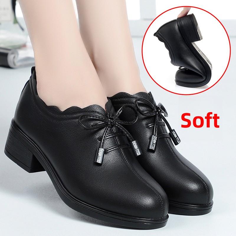 Casual Wedge Heels, Soft Leather, Soft Sole, Comfortable and Lightweight, Perfect for Spring and Autumn