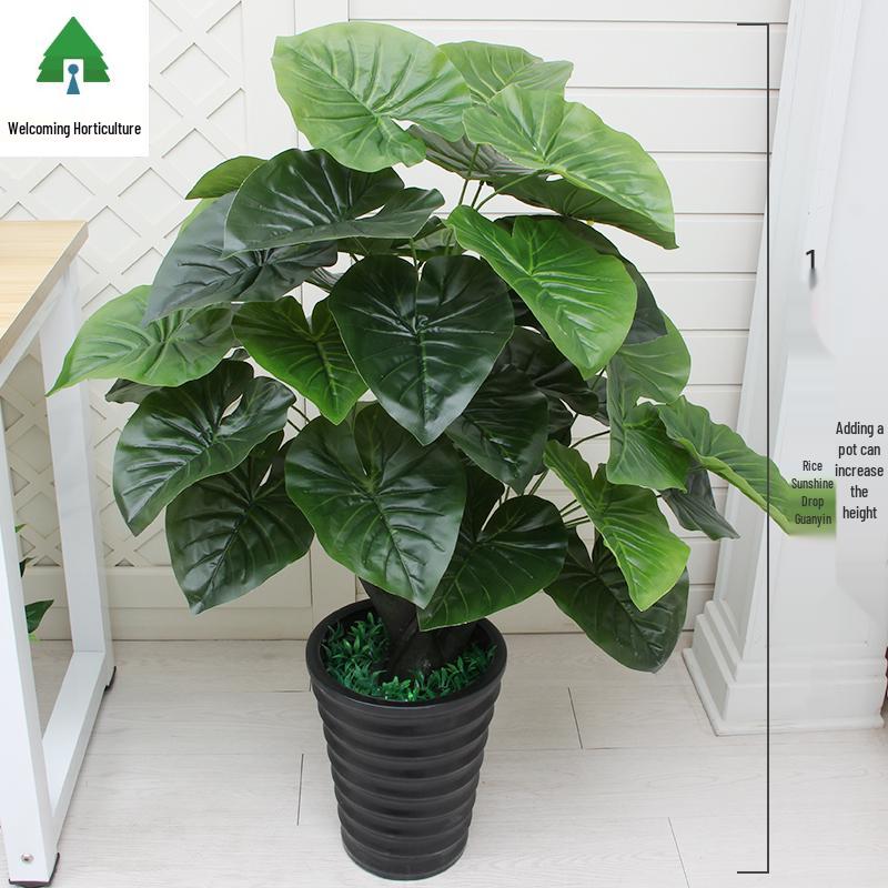 Große künstliche Fischschwanzpalme als Zimmerpflanze | Indoor-Kunstgrün für die Wohnzimmerdekoration