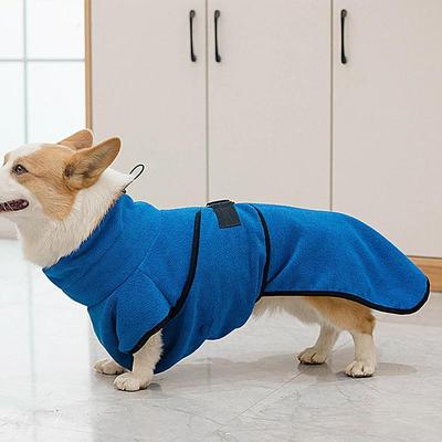 Dog Bathrobe For Drying Dogs Small Dog Robe Quick Drying Free-Moving Super Absorbent Soft Superfine Fiber Dog Robes Swimming