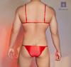 Bra Panty Smooth Clear Gay [Miracroute] Men's Set, Thin, Smooth, Fabric, Stockings, Bra, Shorts, String, Panties, (Black)