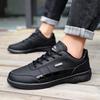 Large Size Shoes Leather Surface Lightweight Waterproof Sports Shoes Non-slip Casual Running Shoes Soft-soled Shoes