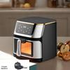 Stainless Steel Touchscreen Air Fryer for Home Use - Large Capacity Electric Fryer for Chicken & Fries