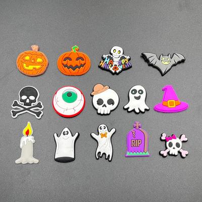 Kreskówkowe Halloweenowe Ozdoby z Miękkiej Gumy do Butów, Włosów, Etui na Telefon, Przechowywania i Słomek.