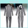 Striking Michael Keaton Striped Suit Full Set Halloween Cosplay Costume