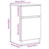 Nightstand Concrete Gray 39x35x65 cm Engineered Wood