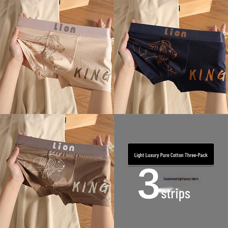 New Men's Breathable Cotton Boxer Briefs - Thin, Mid-Waist, Plus Size