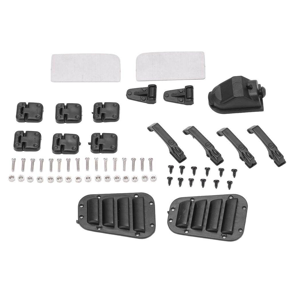 6er-Set Kunststoff Autotürscharniere Griffe Kit für Traxxas T4 110 RC Fahrzeug Aufrüstteile