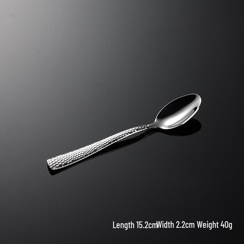 Qianxing Hammered Stainless Steel 304 Tea Spoons (10-Pack)
