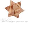 Wooden Brain Teaser Puzzle Toy IQ Test Logic Training Luban Kong Ming Lock Kids Adults Bamboo 3D Burr Puzzle Interlock Unlock Game Educational Toy