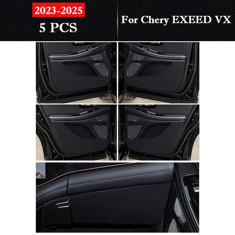 For Chery EXEED VX 2026 - 2026 Leather Car Door Anti Kick Pad Protection Sticker Carbon Fiber Scratch Resistant Film Accessories