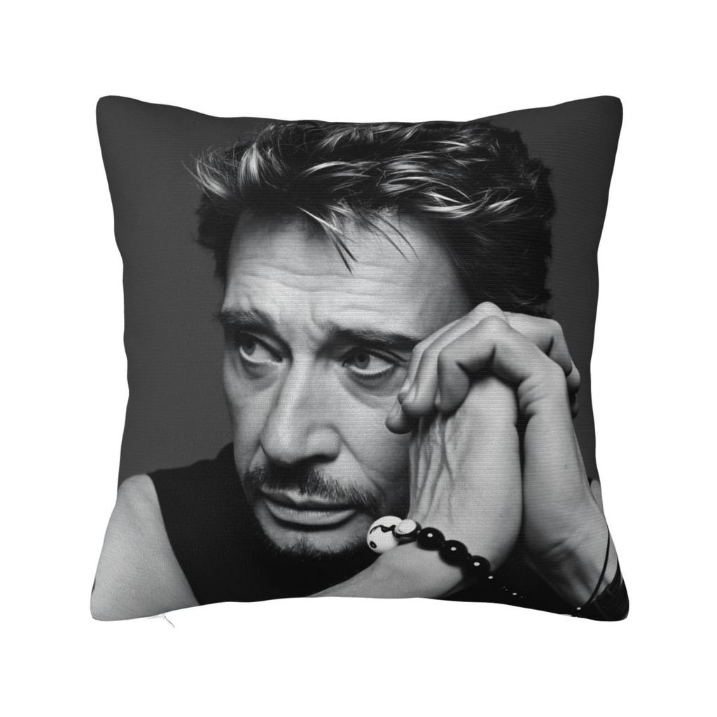 3D Printing Johnny Hallyday Rock Star Pillow Cover Morden Pillow Case For Sofa Bedroom Home Decor Cushion Cover Soft Pillowcases