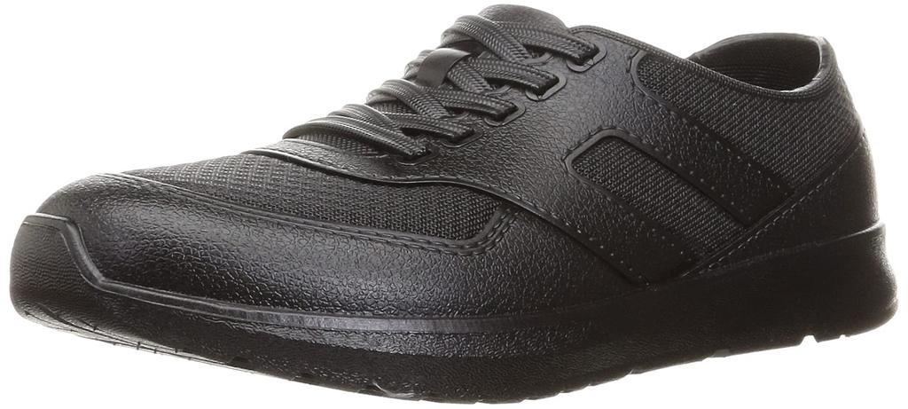 Marugo Kids' Run Run Rain Waterproof Shoes for School, Rainy Days, Easy Care, Boys and Girls, Black, Size 22.0 cm, 2E