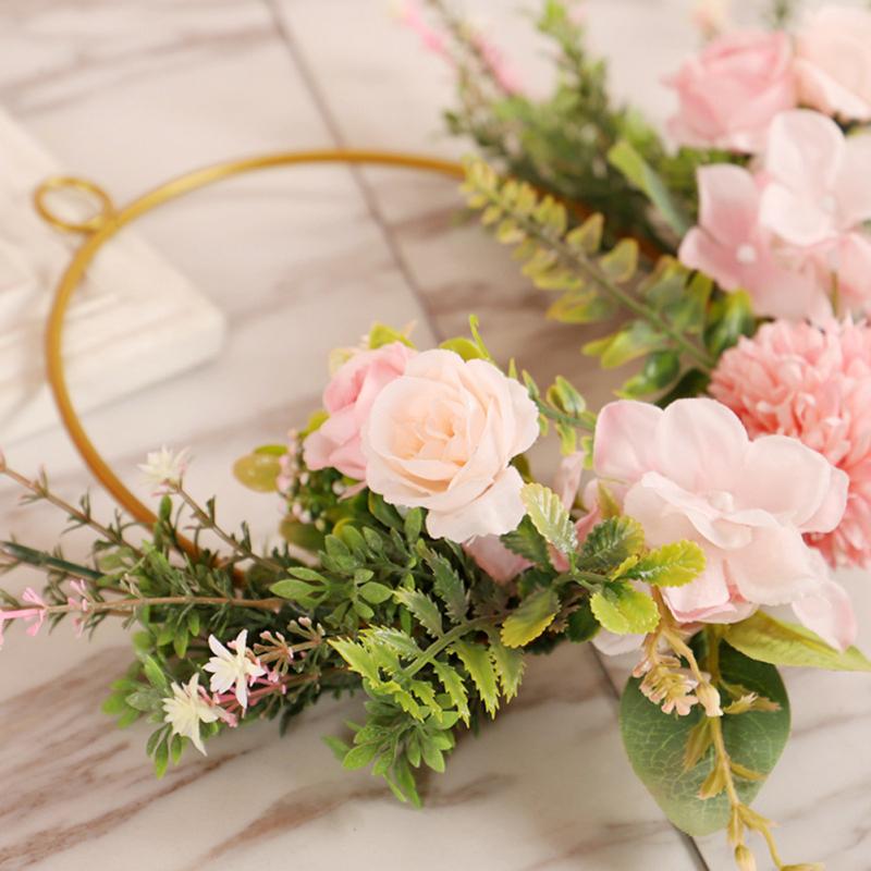 Artificial Wall Hanging Simulation Flower Wreath Pendant For Wedding Home Christmas Decoration