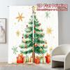 2pcs,Curtains Christmas Tree Gifts Snowflakes_b Modern Curtains&Window Treatment Machine Washable Fabric Curtains Decorations