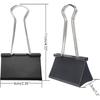 DSTELIN Extra Large Binder Clips 2.4-Inch (12 Pack), Big Paper Clamps for Office Supplies, Black