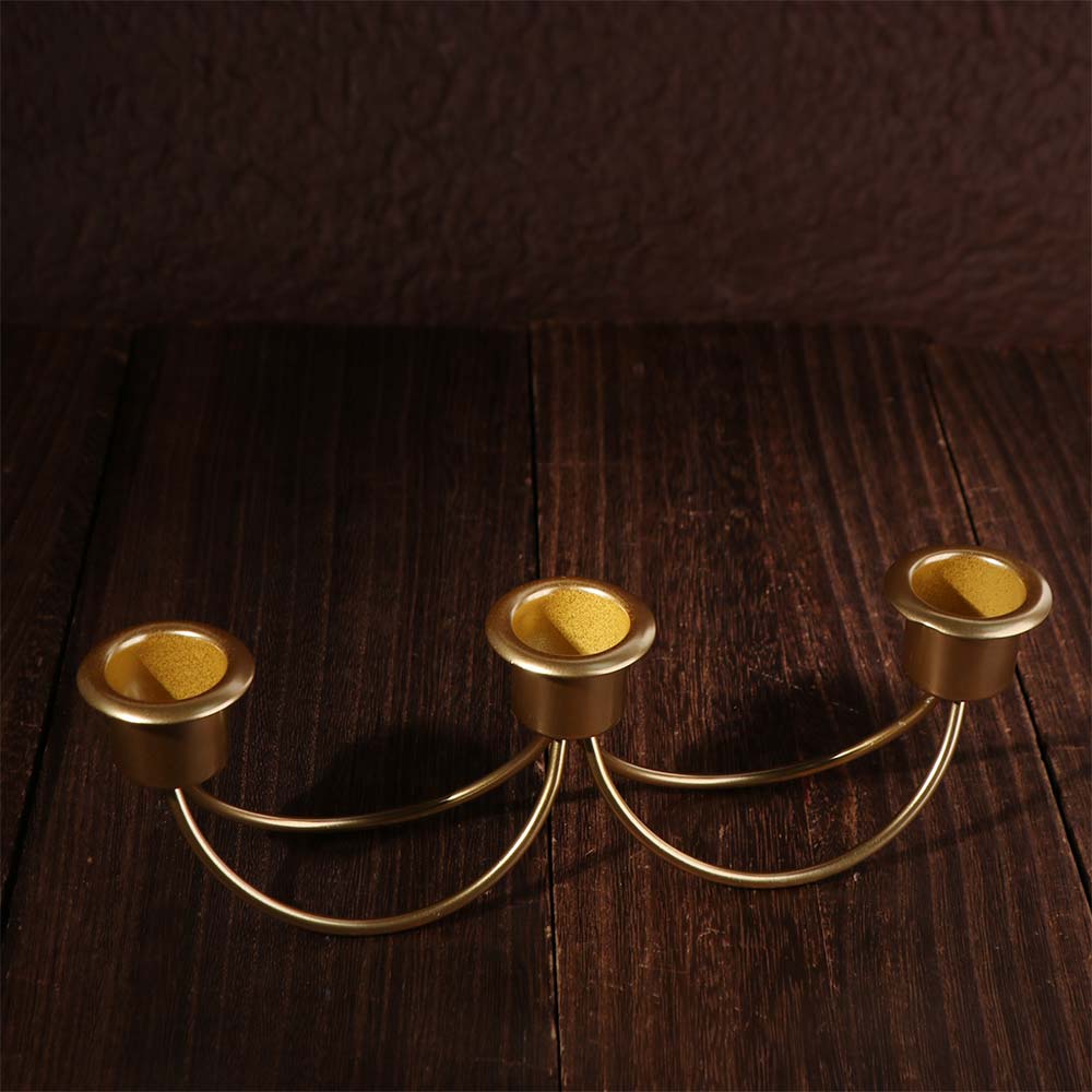 European Style Candle Holder Minimalist Candle Stand Elegant Three Head Candlestick Banquet