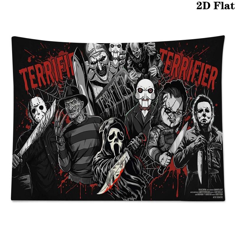 Horrorfilm Serie Wandkleed Esthetisch Wandkleed Bedrukt Stof Deken Decoratieve Wandkleden voor Slaapkamer Woonkamer Huisdecoratie