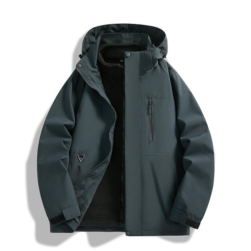 Popular Jacket Men's and Women's Jacket Winter Outdoor Three-in-one Removable Two-piece Set