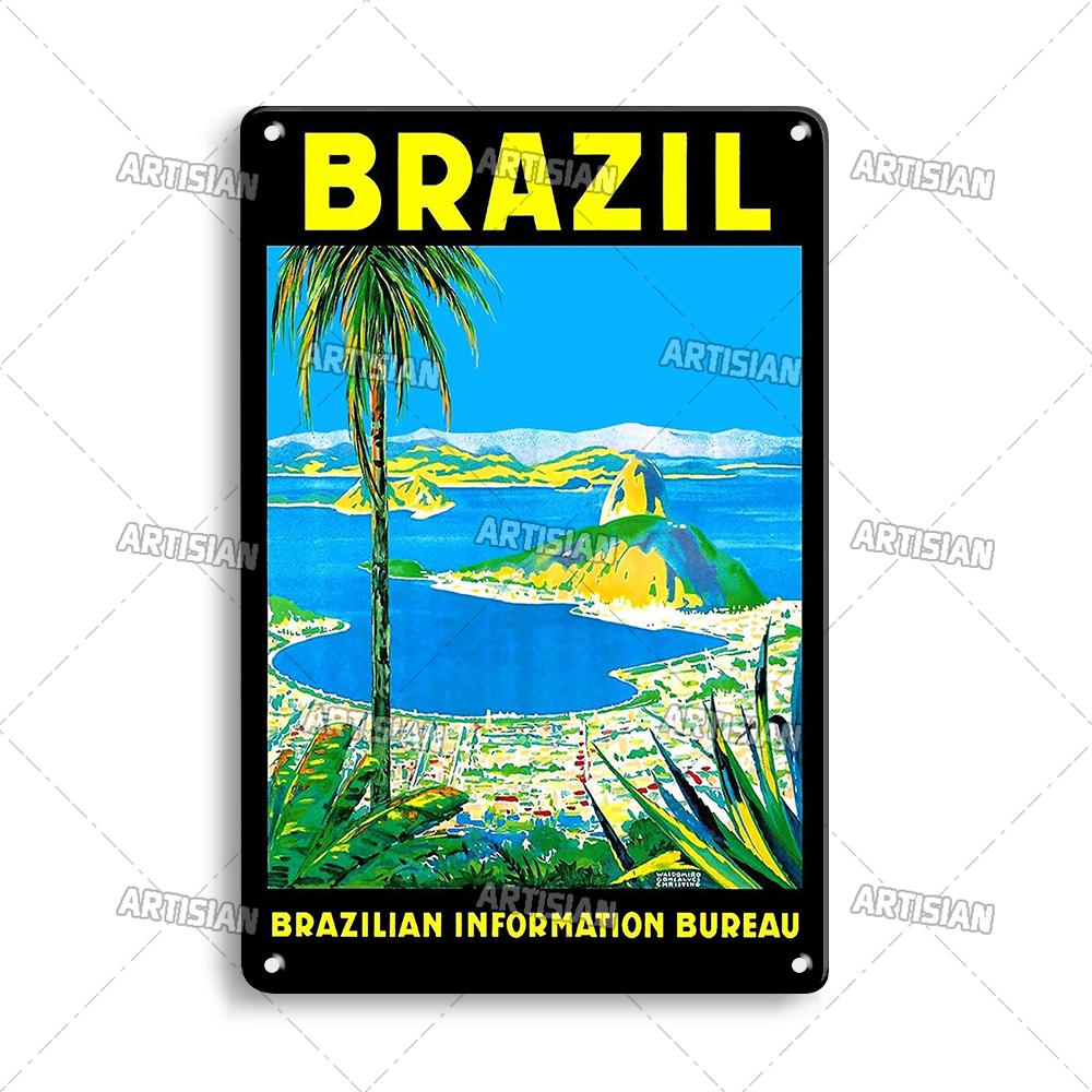 

Бразилия металлическая жестяная табличка декоративная тарелка дорожный металлический знак домашний мужской пещерный настенный декоративный знак винтажная металлическая табличка настенная тарелка 7.8x11.8inch