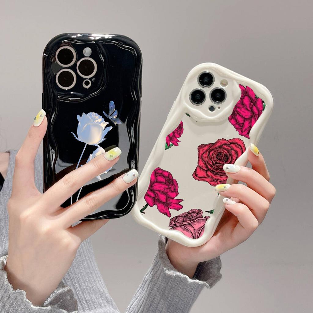 LZ16 Blume Klar Weiche Welle Handyhüllen für Samsung S24 S23 Ultra S20 FE A54 A14 A52s A51 S10 Huawei Honor 90 Schutz Rückseite