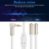 Gold Plated Headphone Splitter 3.5mm 1 Male To 2 Female Dual Output Aux Cord  for Phone