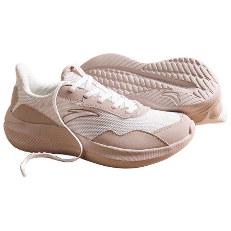 New Anta Nebula Cushioning And Breathable Low top Casual Running Shoes Women's White Pink 922435559-2
