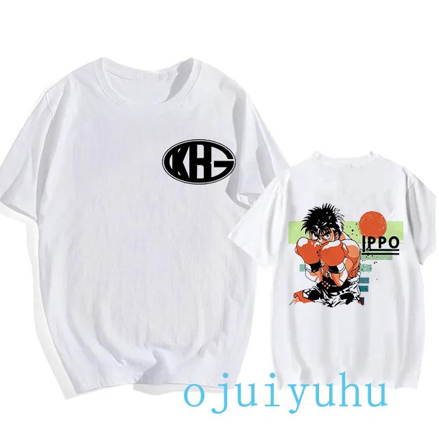 

Hajime No Ippo Хип-хоп Футболка Европейского размера Аниме Харадзюку Футболка Топы Мужчины Женщины Макуноучи Такамура Футболка КГБ Y2k Манга Футболка Одежда S