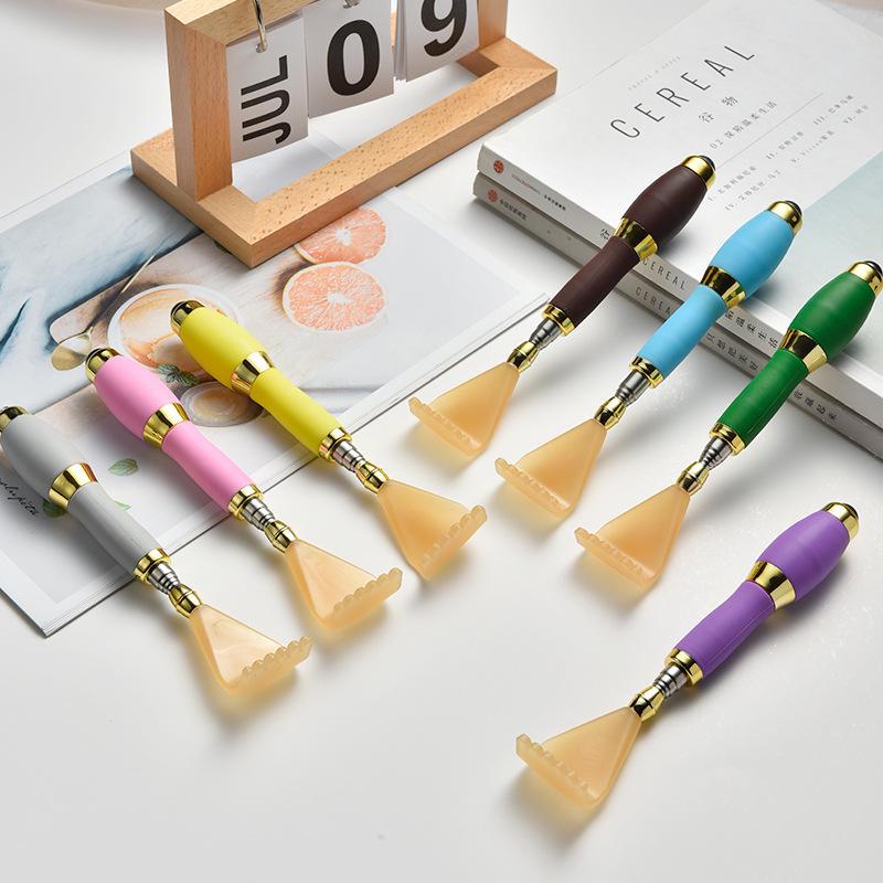 Zgarietor pentru spate telescopic din otel inoxidabil cu masaj cu margele magnetice