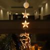 LED Christmas Sucker Light Fairy String Lights Hanging Lamp 2024 Star Lamp  Holiday Wedding Party